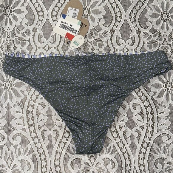 prAna XS Jess Gemma Reversible Swim Bikini Set Spotted Green Blue Yellow Stripe - Picture 12 of 17